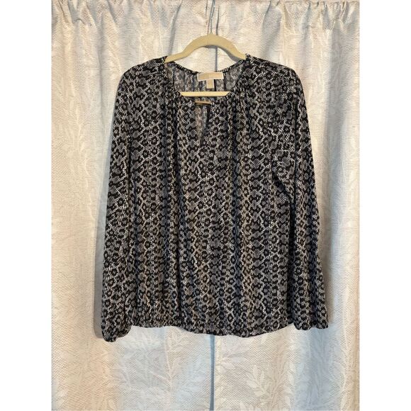 Michael Kors Long Sleeve Blouse Size Large - Picture 2 of 6